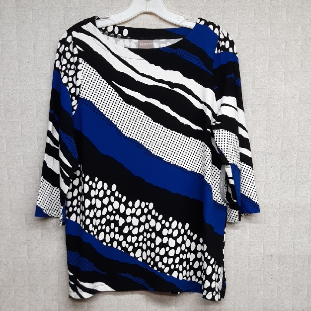 Chico's Abstract Print Top - NWT